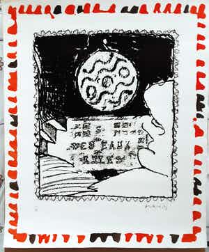 Pierre Alechinsky - cobra compositie verkocht voor € 875!