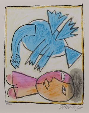 Corneille - Zeefdruk, Eveil - Ingelijst kopen? Bied vanaf 90!