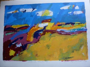 Willem Brauck - Zeefdruk. Titel,"Coloured Earth III". kopen? Bied vanaf 40!