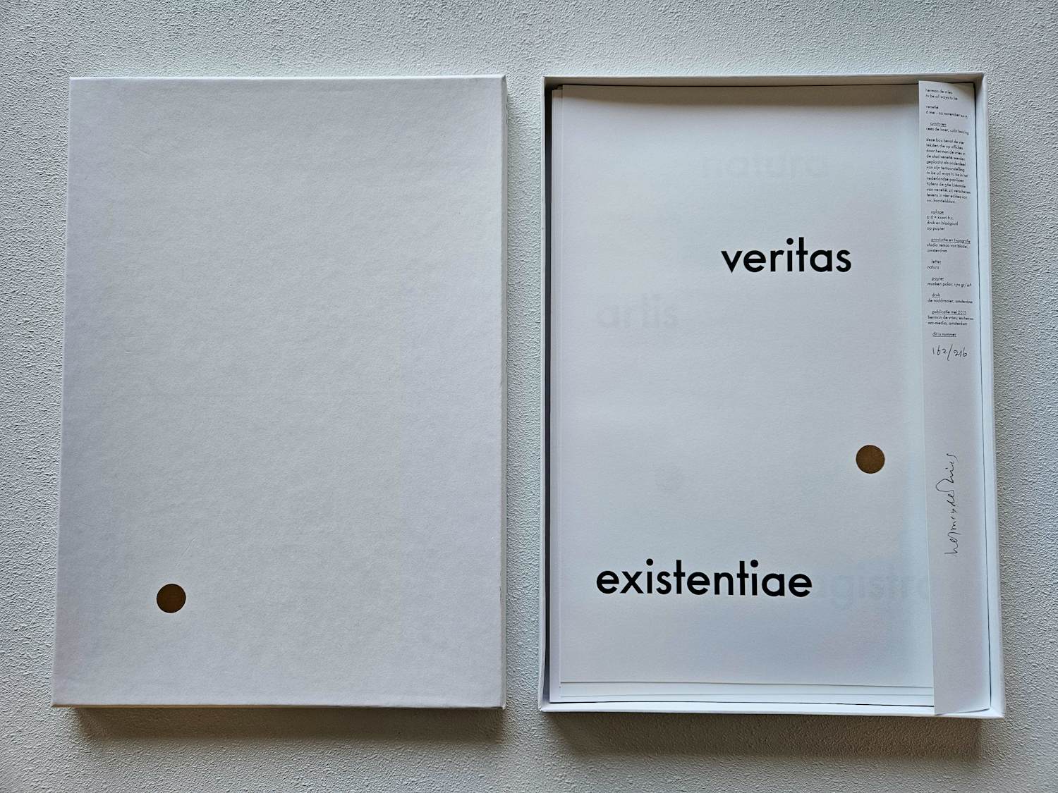 herman de vries - Veritas Existentiale kopen? Bied vanaf 200!