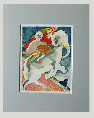Kees van Dongen - Houtgravure 1955 - “ L`éléphant blanc " - inc. pptout - ready to frame kopen? Bied vanaf 55!