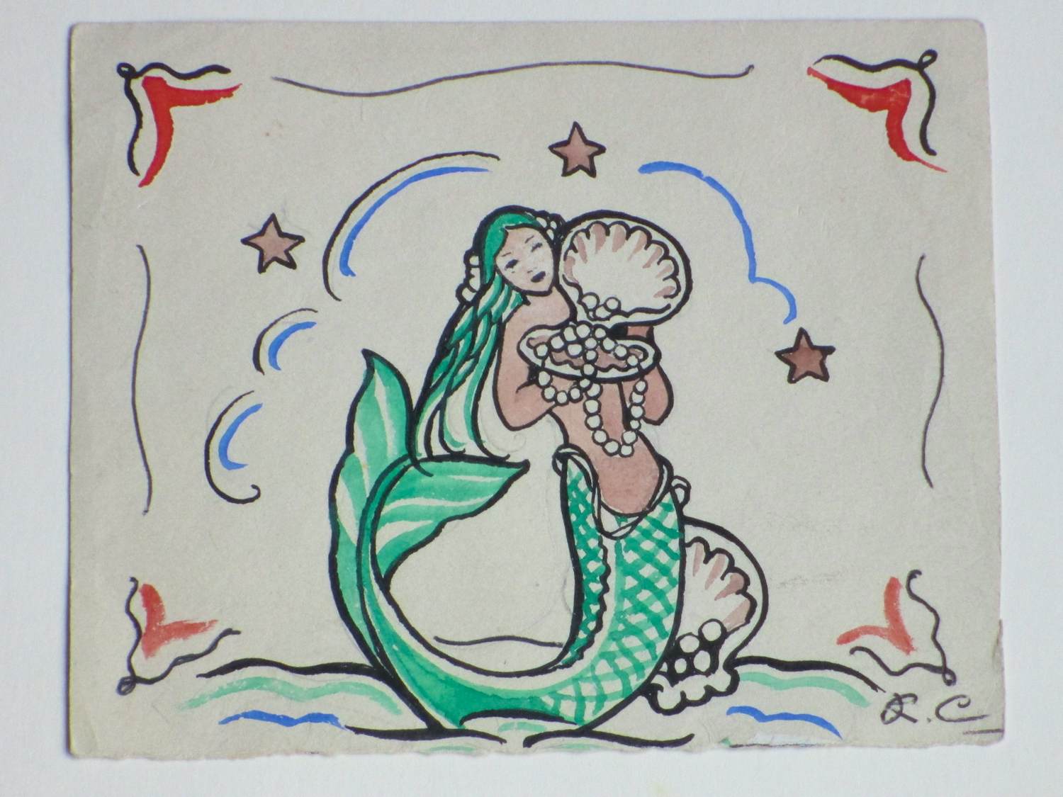 Rie Cramer - De zeemeermin van Manacor - Gemengde techniek kopen? Bied vanaf 100!