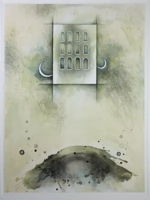 Jurjen Ravenhorst - Litho op papier, Verlaten stad - Ingelijst kopen? Bied vanaf 50!