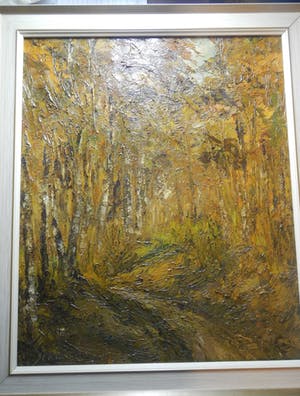 Niet of onleesbaar gesigneerd - dik opgezet herfst landschap kopen? Bied vanaf 10!