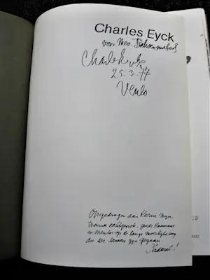Charles Eyck - Orig. Inkt tekening "Oude wilgen" met boek en handgeschreven opdracht! kopen? Bied vanaf 117!