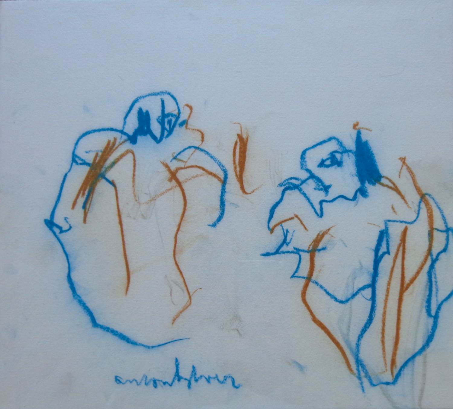 Anton Heyboer - FIGUREN / ORIGINEEL WERK / 44x50cm / SIG / PLEXI kopen? Bied vanaf 95!