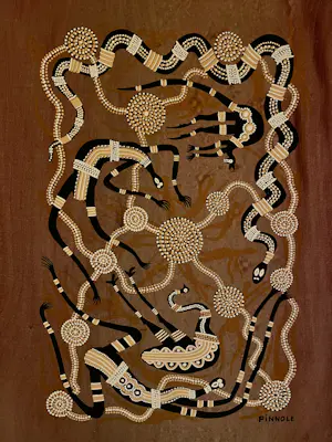 Michael Pinnole - Aboriginal art kopen? Bied vanaf 50!