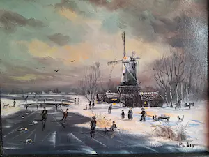 Henk Poeder - Winter tafereel kopen? Bied vanaf 125!