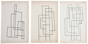 Siep van den Berg - Lot van drie abstracte composities kopen? Bied vanaf 1!