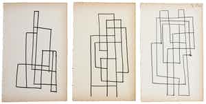 Siep van den Berg - Lot van drie abstracte composities verkocht voor € 1!