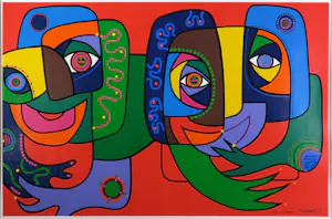 Marianne Naerebout - Zeefdruk op papier, Sea Lovers - Ingelijst (Zeer groot) kopen? Bied vanaf 100!