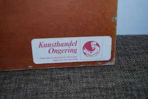 Johan Dijkstra - lot van 2: houtsnede Concours Hippique & ingelijste litho kerk te Noordbroek kopen? Bied vanaf 60!