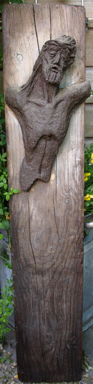 Klaas Pijlman - Buste van Chamotte / Aardewerk op paneel , Jezus Christus - ca. 1970 kopen? Bied vanaf 1!