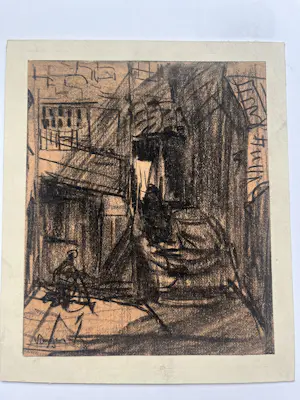 Kees van Dongen - Figuren in een Oosterse steeg kopen? Bied vanaf 650!