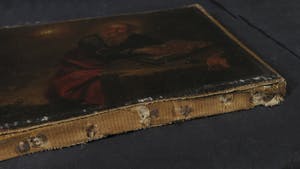 Niet of onleesbaar gesigneerd - Olieverf op doek, Oude man in studeervertrek - Ingelijst kopen? Bied vanaf 1!