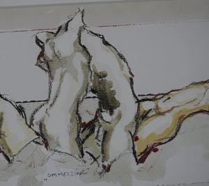 Kees Verkade - Zeldzame litho - 1997 - 'Omhelzing, de kus, gesprek, tors' - 48/50 kopen? Bied vanaf 300!