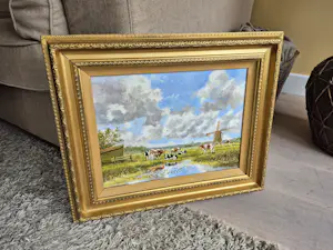 Albert Temming - olie op doek - Koeien in weidelandschap, gesigneerd kopen? Bied vanaf 195!