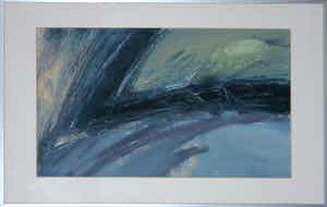 Wim de Bruin - Acryl op papier, Abstract - Ingelijst verkocht voor € 1!