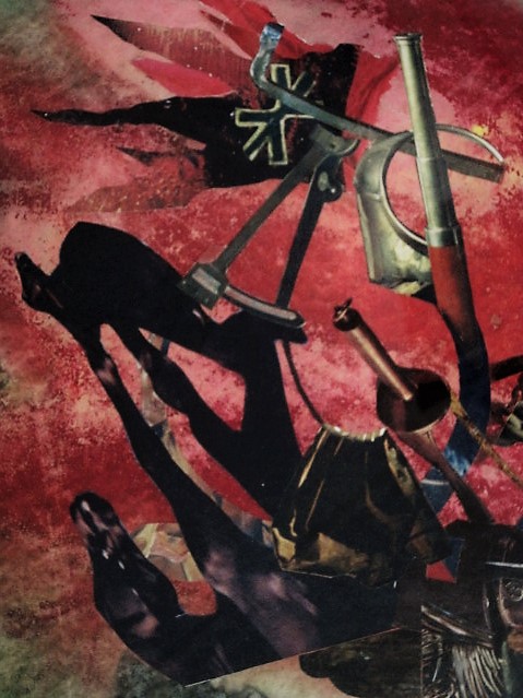 Mario Kriek - GROTE ca. 1950 gesigneerde surrealistische Collage/Aquarel "Ship of Fools" kopen? Bied vanaf 1!