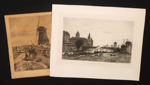 Alfred Alexandre Delauney - Gravure, Paturage + Ets Alfred Alexandre Delaunay - Pont Louis Philipe kopen? Bied vanaf 10!