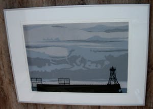 Sees Vlag - Ingelijste zeefdruk: Havenhoofd Scheveningen - 2010 kopen? Bied vanaf 89!