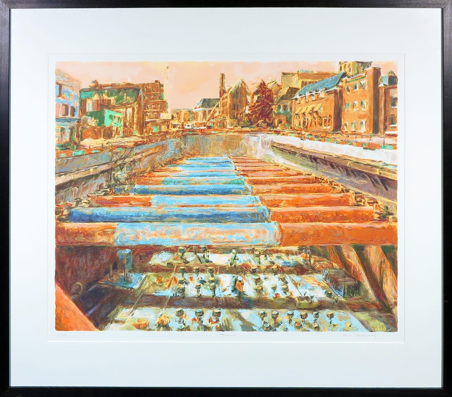 Mia Westerhof - Zeefdruk, Forum - Ingelijst kopen? Bied vanaf 1!