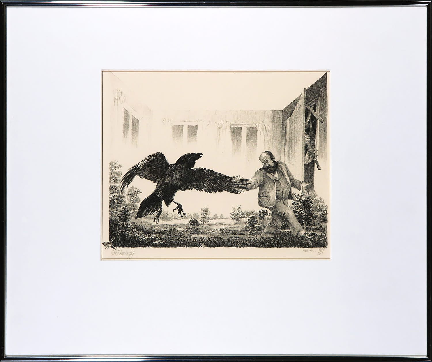 Peter Vos - Litho, The Old Man of Whitehaven - Ingelijst kopen? Bied vanaf 150!