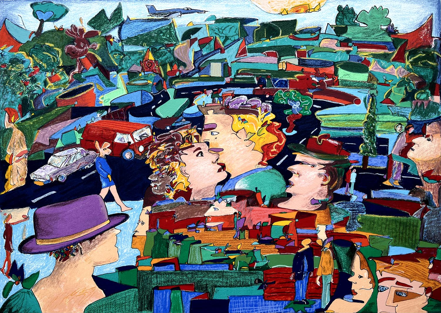 Pim van Halem - handgesigneerde zeefdruk | 'Kus van oma/opa's hoed' | 1993 kopen? Bied vanaf 1!