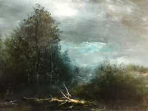 Niet of onleesbaar gesigneerd - Peelgezicht. verkocht voor € 1!