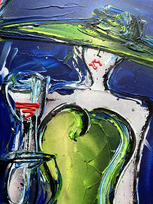 Geoffrey Wijn - Geoffry Wine - modern schilderij " NIGHT TIME " kopen? Bied vanaf 120!