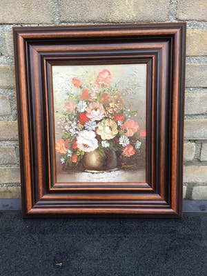 Niet of onleesbaar gesigneerd - Pot met bloemen. kopen? Bied vanaf 1!