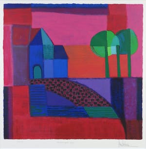 Ton Schulten - Zeefdruk, Veldkapel - Ingelijst kopen? Bied vanaf 150!