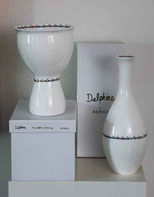 Delphine Boel - 'Love': 2 vazen (+ certificaat en or. verpakking, niet meer verkriigbaar) kopen? Bied vanaf 90!