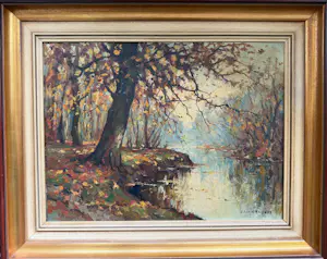 Jan van der Heijden - Origineel Herfstlandschap kopen? Bied vanaf 300!