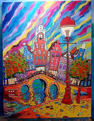 Elena Polyakova - Evening in Amsterdam verkocht voor € 155!