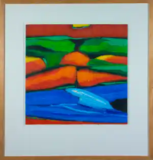 Saskia Bremer - Acryl, Night fall - Ingelijst vendu pour 70€ !