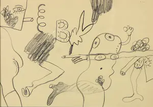 Anton Martineau - Potloodtekening, Figuren en lichaamsdelen kopen? Bied vanaf 1!