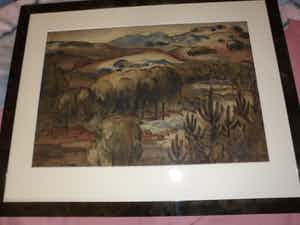 Willem Klijn - Aquarel. "Duinlandschap" . verkocht voor € 45!