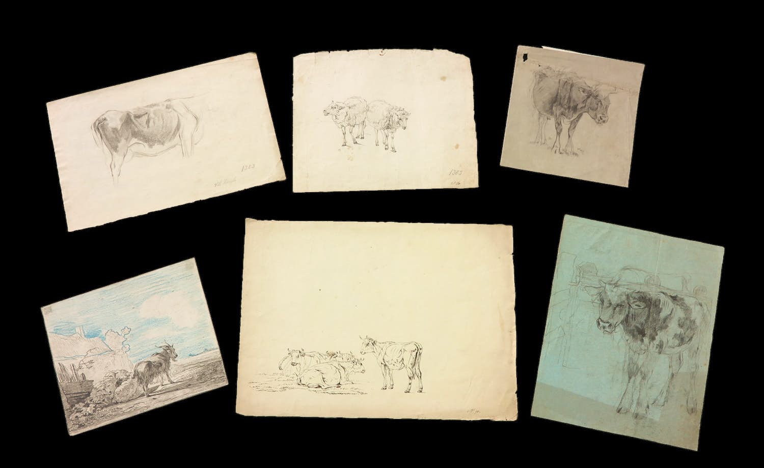 Niet of onleesbaar gesigneerd - Lot van diverse tekeningen kopen? Bied vanaf 1!