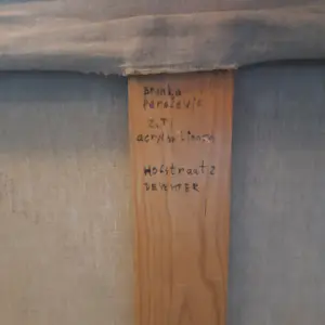 Branka Perosevic - Z.T. (vrienden tussen palmen) Acryl - GROOT werk - 251-B kopen? Bied vanaf 150!