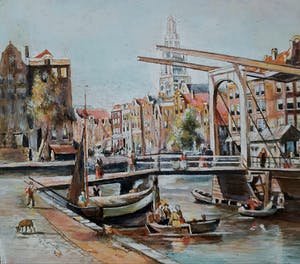 Niet of onleesbaar gesigneerd - Amsterdamse gracht kopen? Bied vanaf 1!