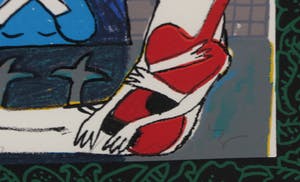 Dodog Soeseno - Zeefdruk, At the window - Ingelijst kopen? Bied vanaf 20!