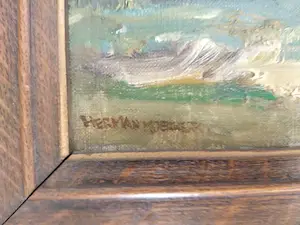 Herman Moerkerk - Hollands impressionistisch landschap kopen? Bied vanaf 150!