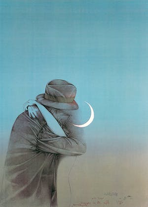 Bruno Bruni - Kleurenoffset-litho SOLITUDE Handgesigneerd. kopen? Bied vanaf 125!