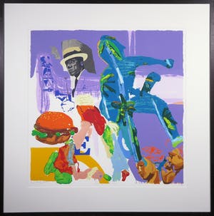 Carlos Blaaker - Zeefdruk, Burger King - Ingelijst kopen? Bied vanaf 35!