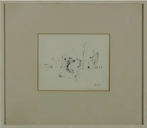 Coen Hennipman - Lot van 10 pentekeningen op papier kopen? Bied vanaf 20!
