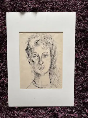 Gerard Schaperkotter - inkttekening van een vrouwenportret kopen? Bied vanaf 30!