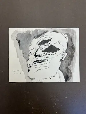 Lucebert - ' Blindeman' - mooie en originele inkttekening uit 1962 in goede staat kopen? Bied vanaf 400!