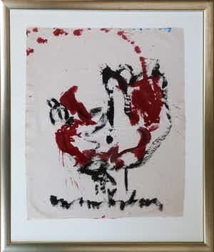 Anton Heyboer - Rood-zwarte Oervogel verkocht voor € 275!