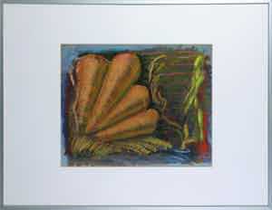 Cees van Dijl - Gouache, Abstracte compositie - Ingelijst verkocht voor € 50!